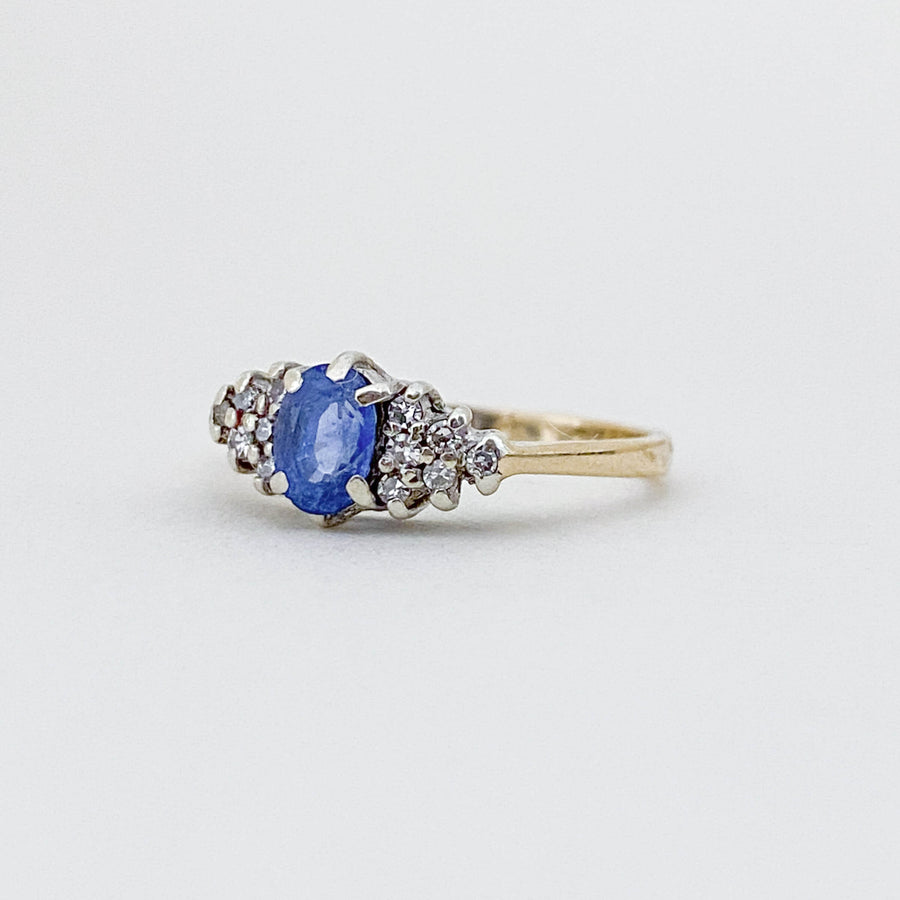 Vintage Sapphire & Diamond Eye Ring
