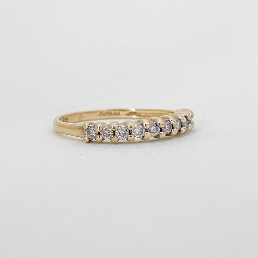 Vintage Diamond Half Eternity Ring