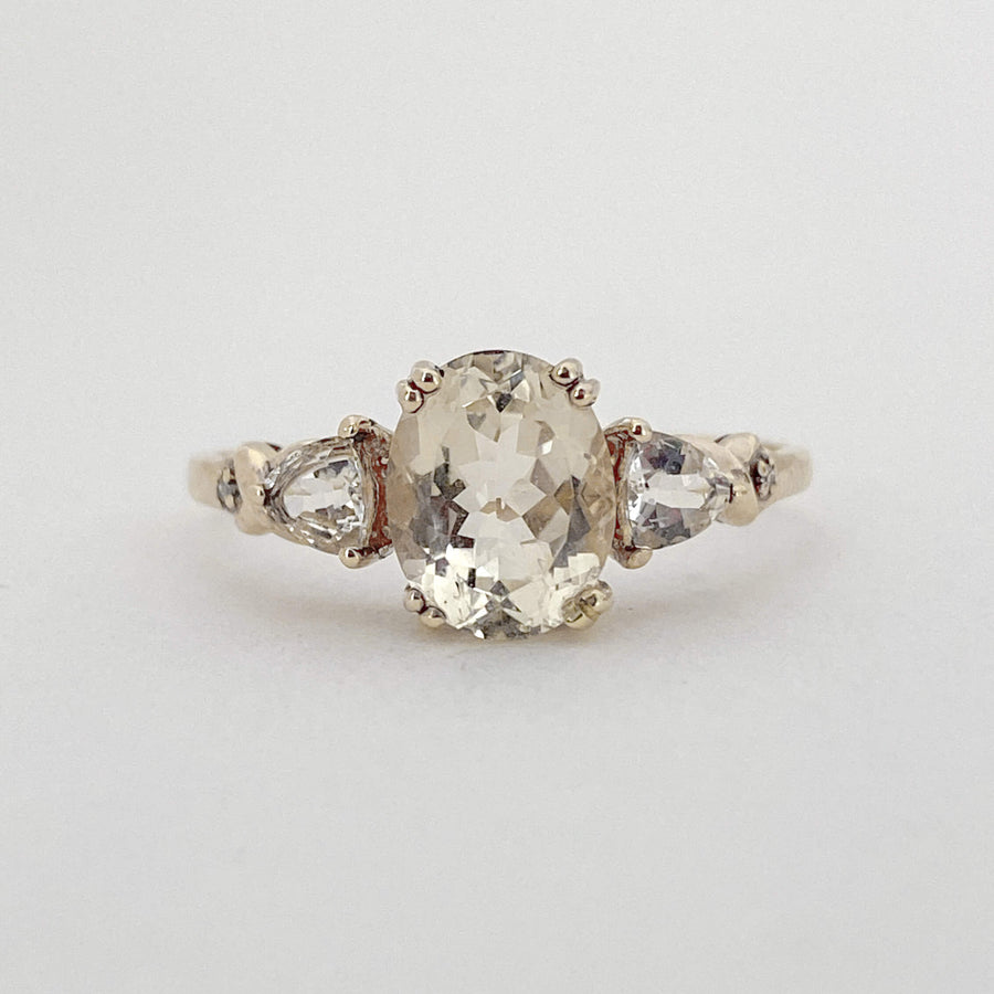 Vintage Citrine Trilogy Ring