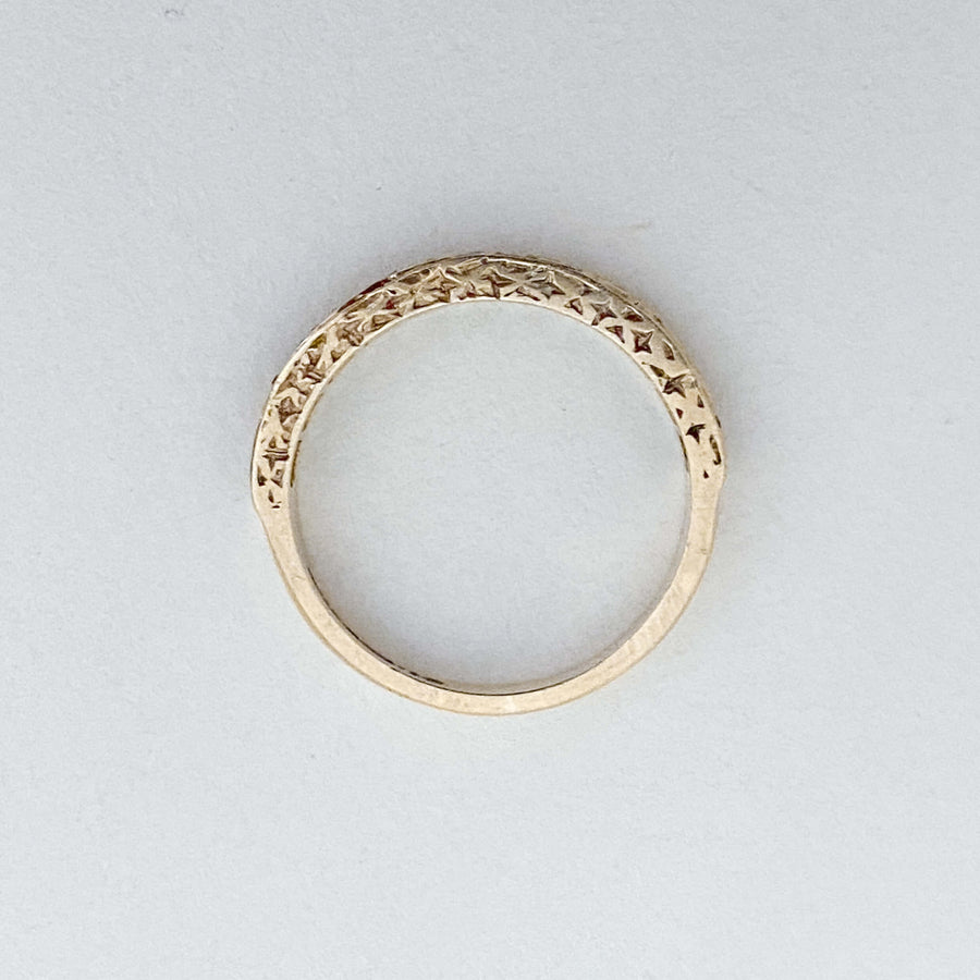 Vintage Diamond Half Eternity Ring