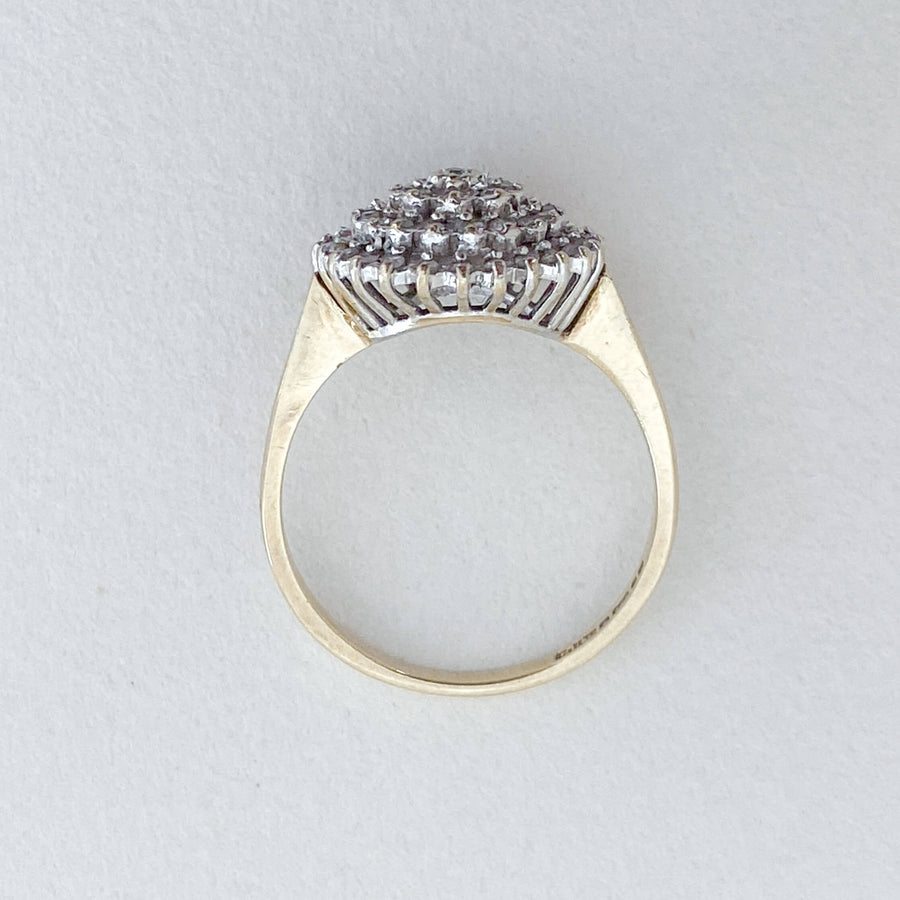 Vintage Diamond Cluster Grande Ring