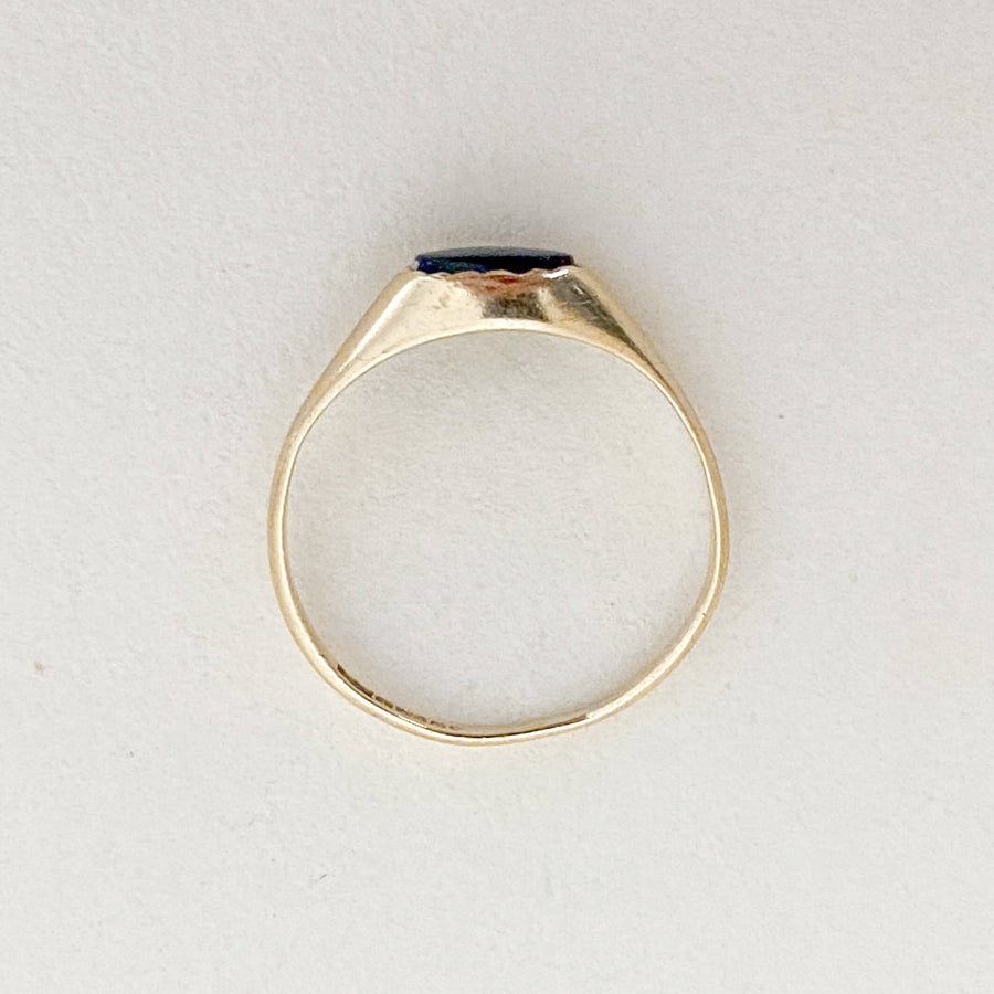 Vintage Onyx Bar Petite Ring