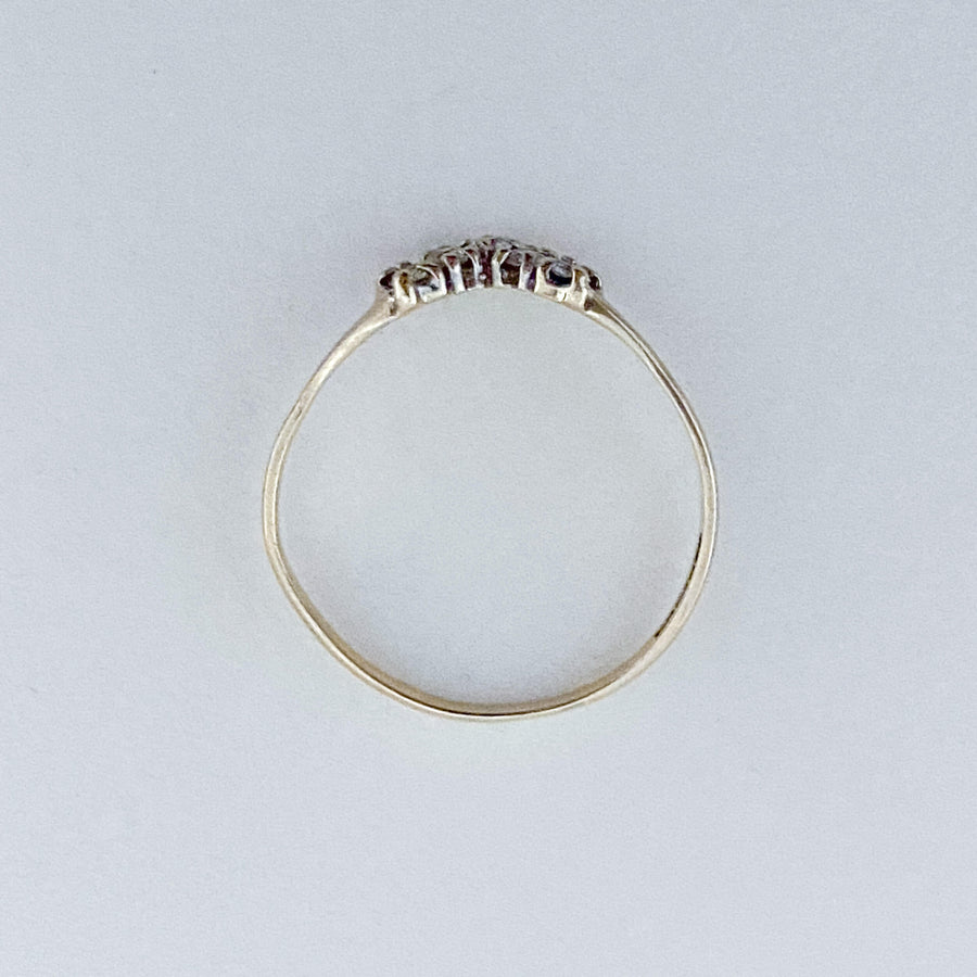 Vintage CZ Wishbone Ring