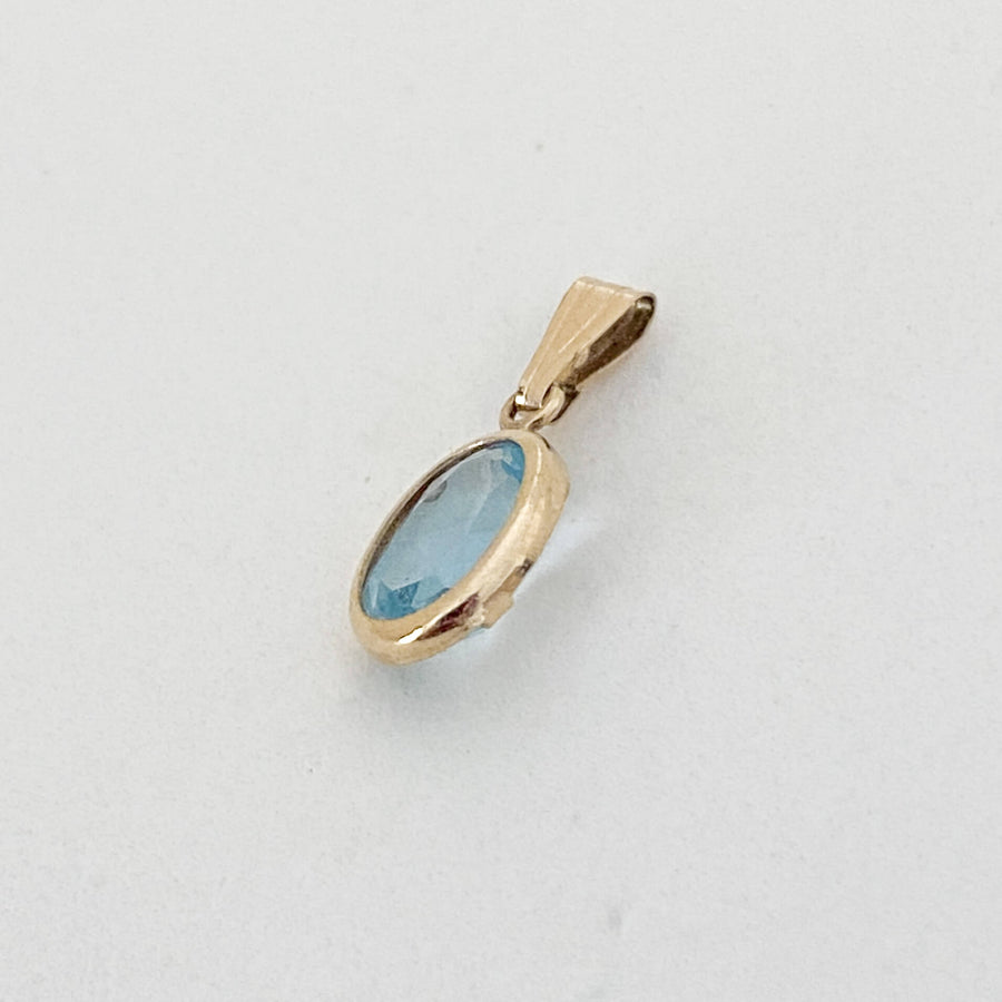 Vintage Topaz Oval Pendant