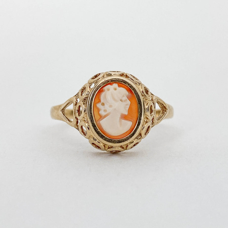 Vintage Cameo Hearts Ring