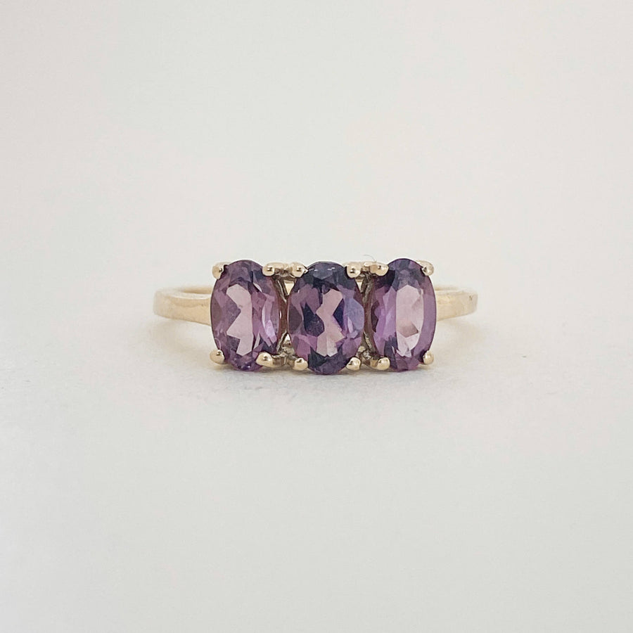 Vintage Amethyst Trilogy Ring