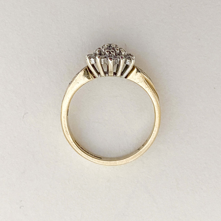 Vintage Diamond Cluster Ring