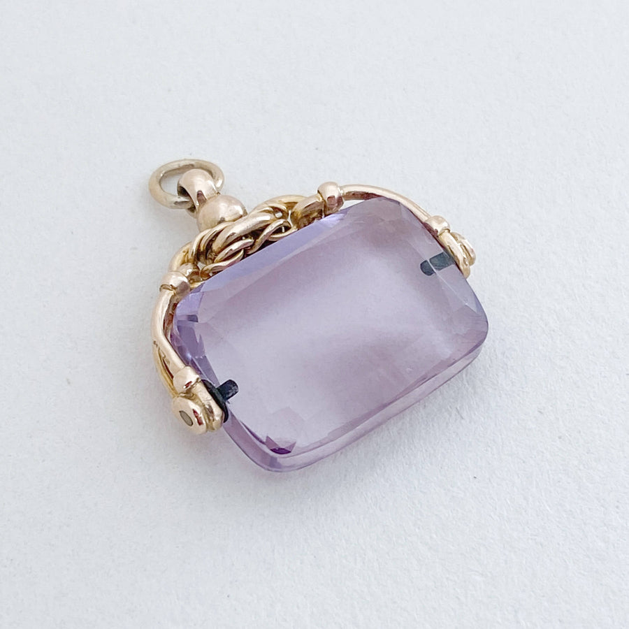 Vintage Amethyst Swivel Fob Pendant