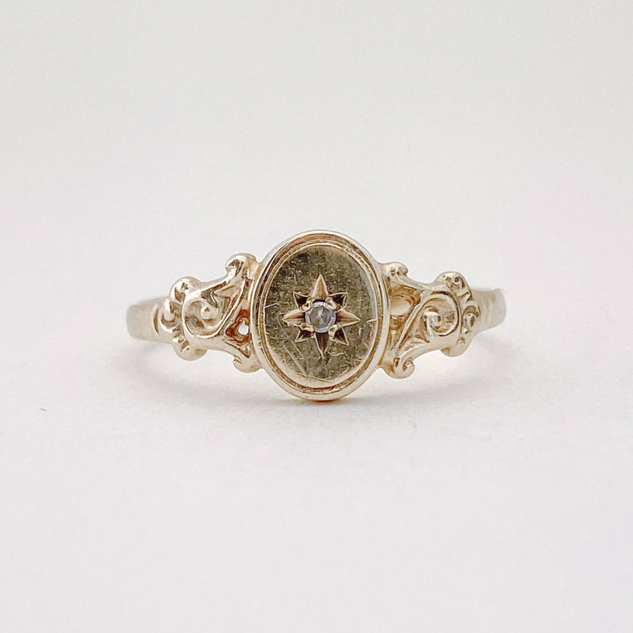 Vintage Diamond Star Baroque Ring