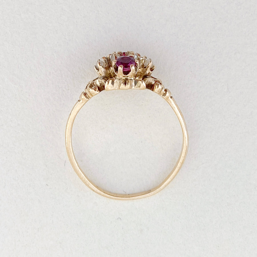 Vintage Ruby & Pearl Boudoir Ring