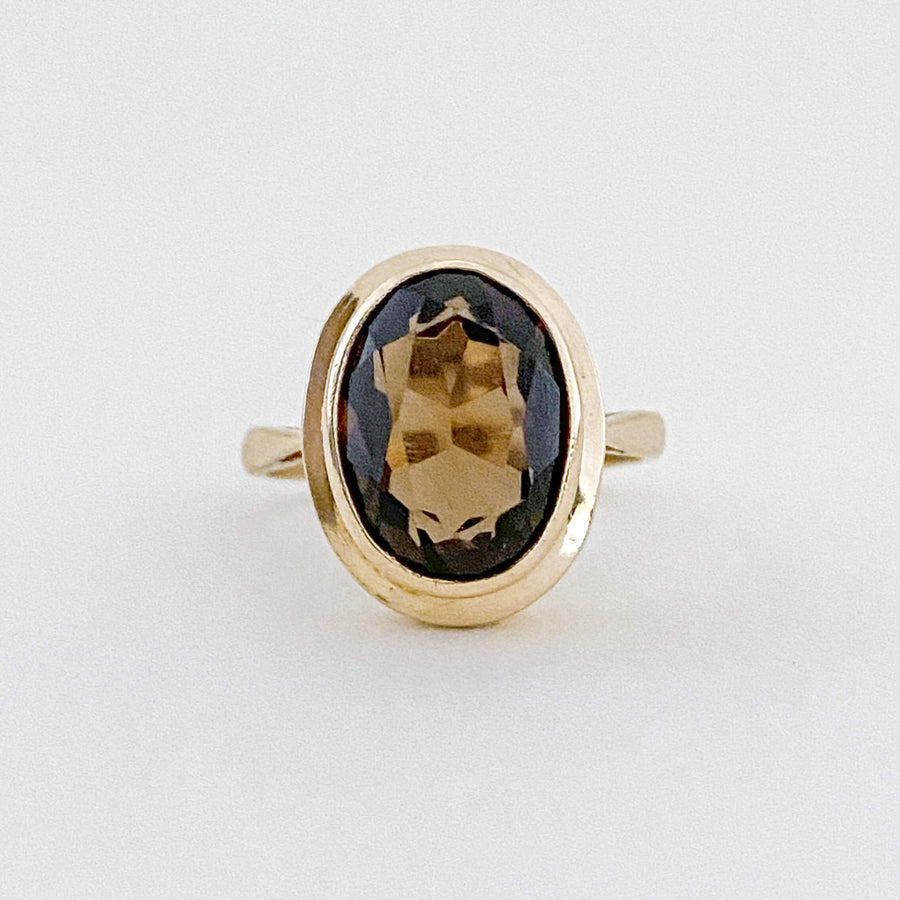 Vintage Smoky Quartz Bold Ring