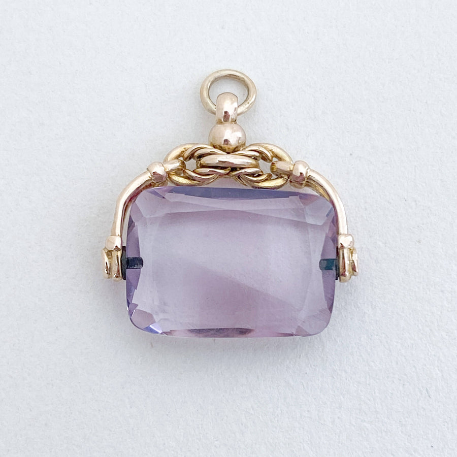 Vintage Amethyst Swivel Fob Pendant