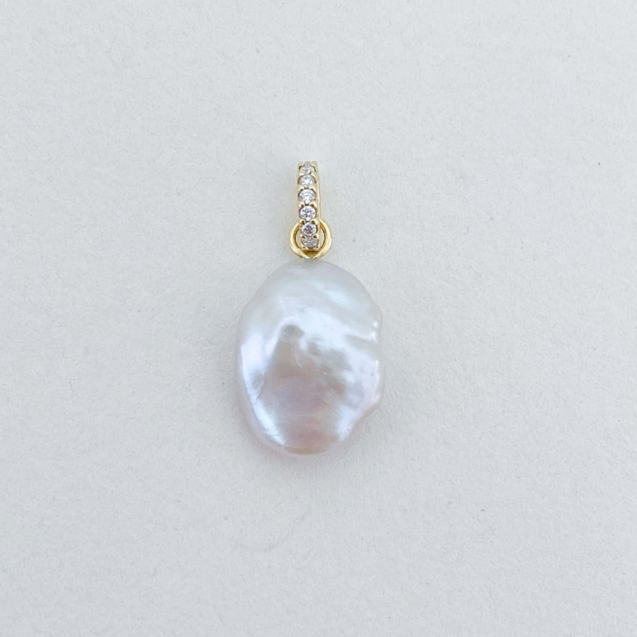 Baroque Pearl & Diamond Pendant