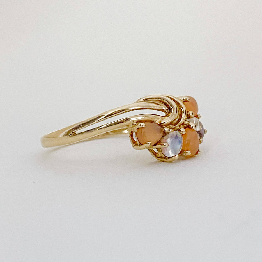 Vintage Moonstone & Sunstone Grapes Ring
