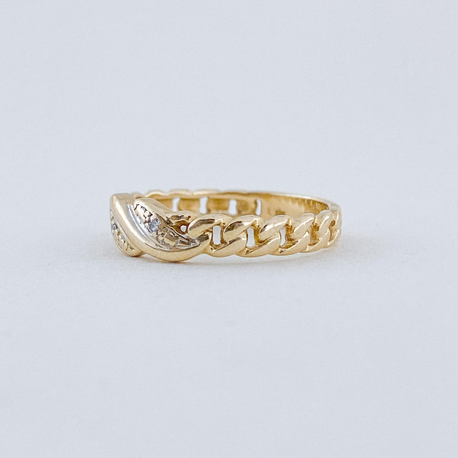 Vintage Diamond Chain Ring