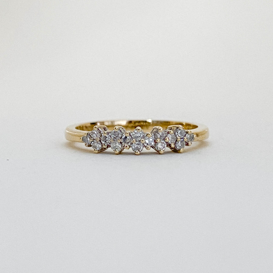 Vintage Diamond Fleurs Ring