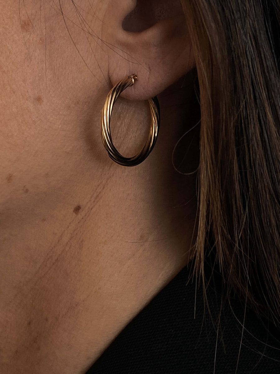Vintage Hoops Swirl Medium