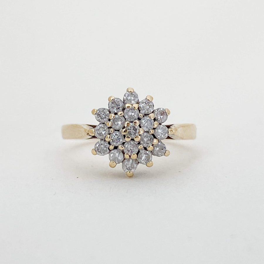 Vintage Diamond Cluster Ring