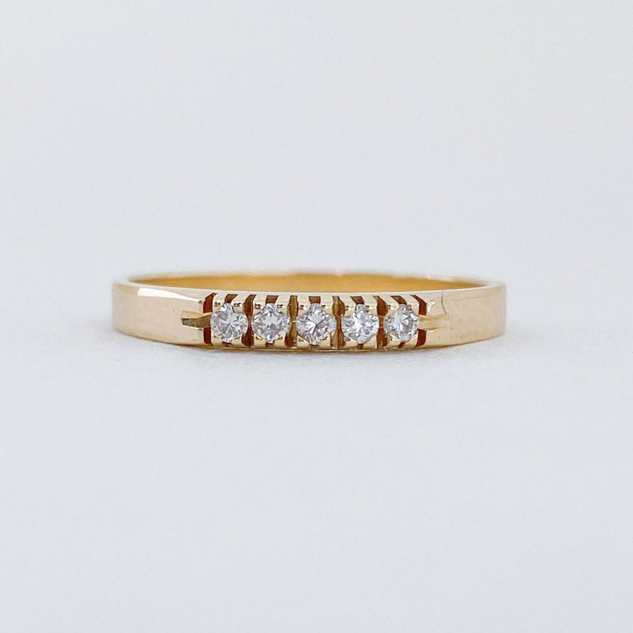 Vintage Diamond Half Eternity Ring