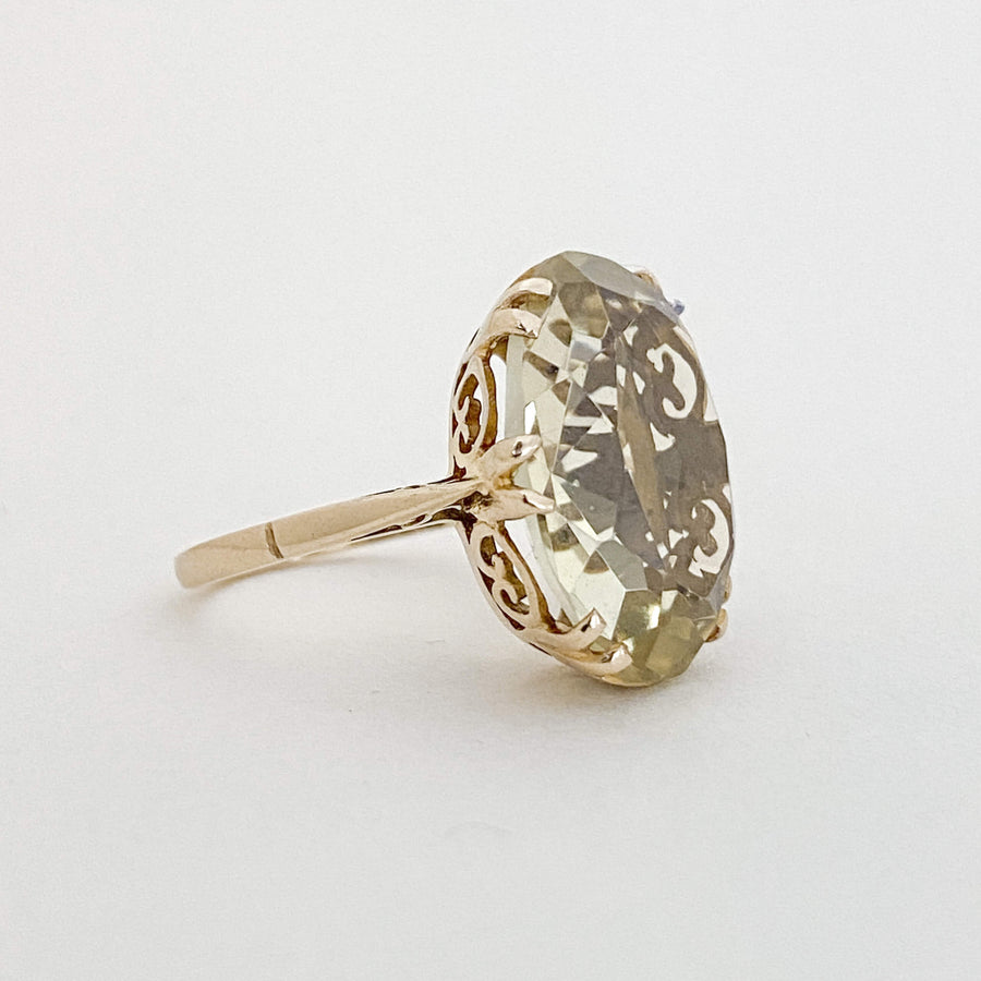 Vintage Lemon Quartz Grande Ring