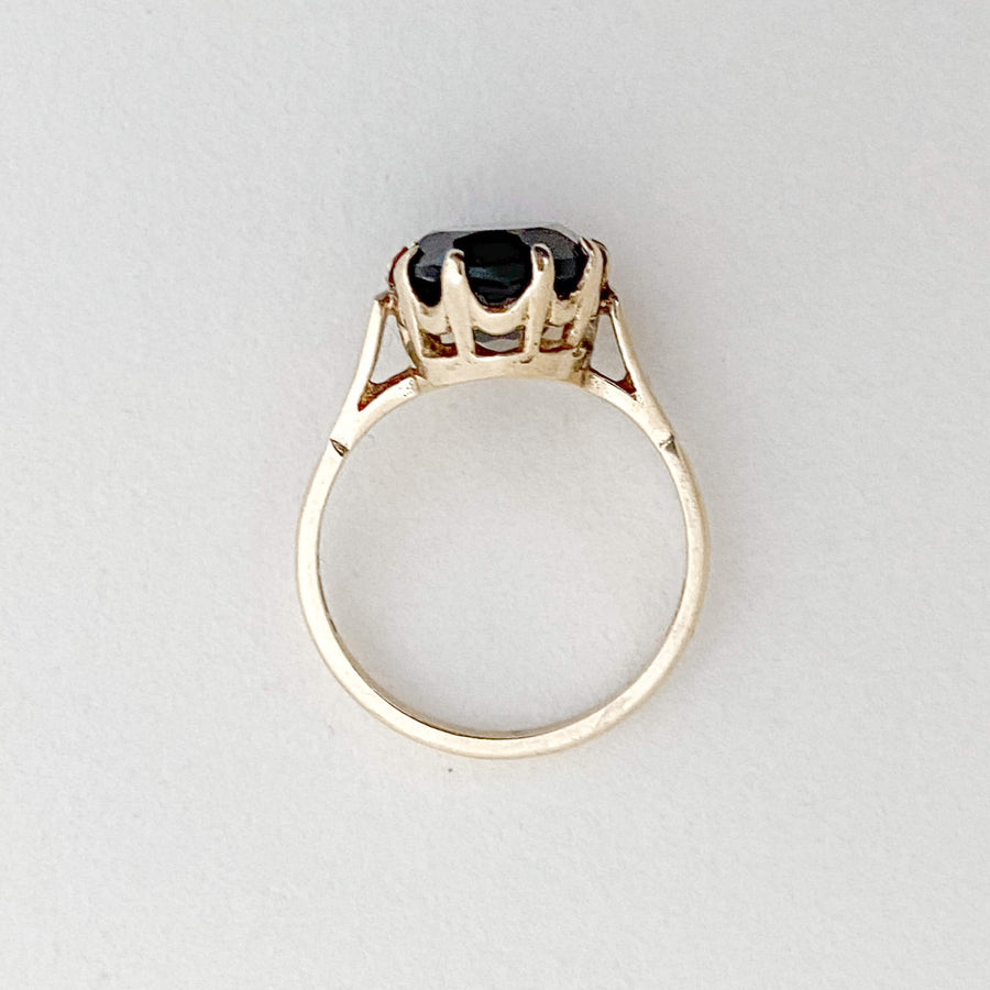 Vintage Smoky Quartz Oval Ring