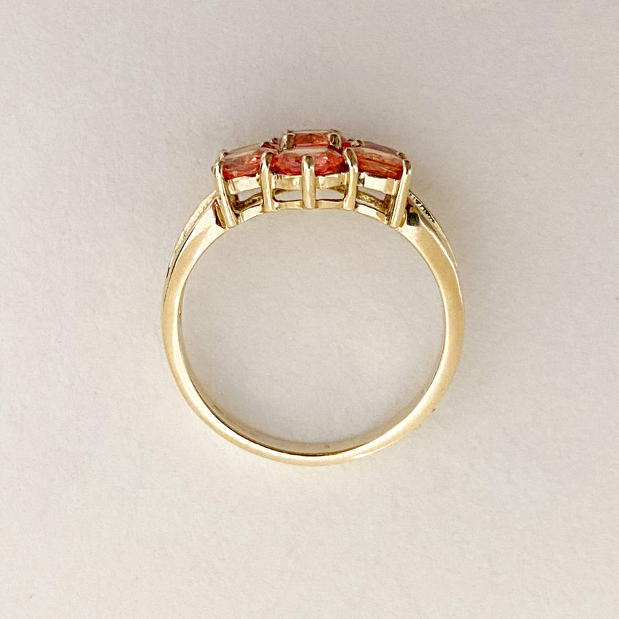 Vintage Soirée Sapphire Cluster Ring