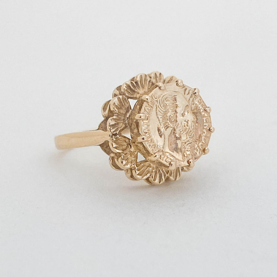 Vintage Coin Maximiliano Emperador Ring