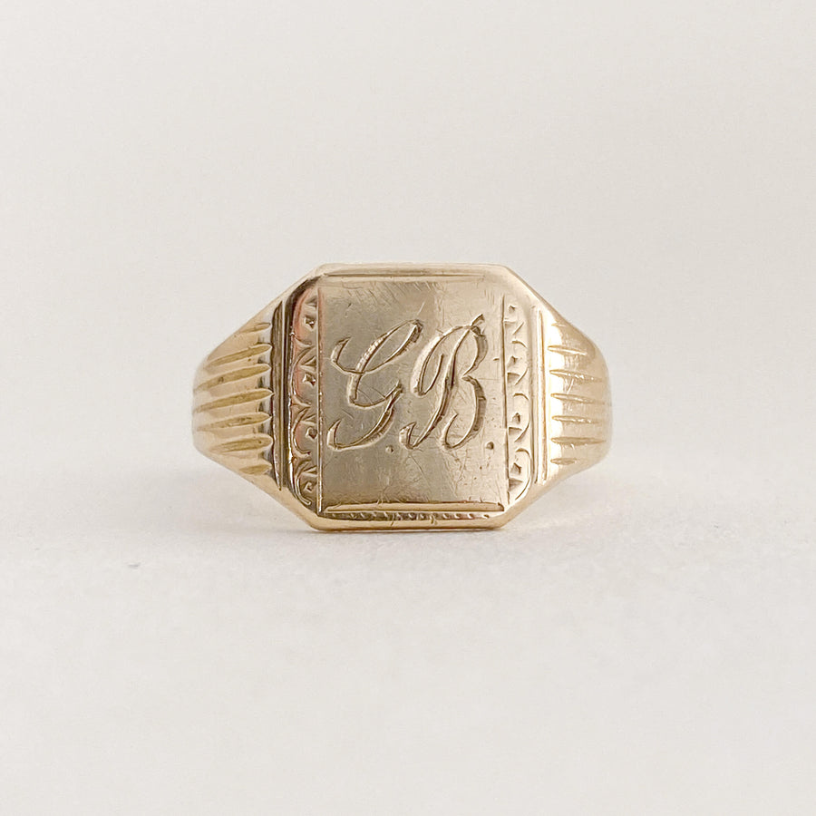 Vintage Signet 'GB' Ring