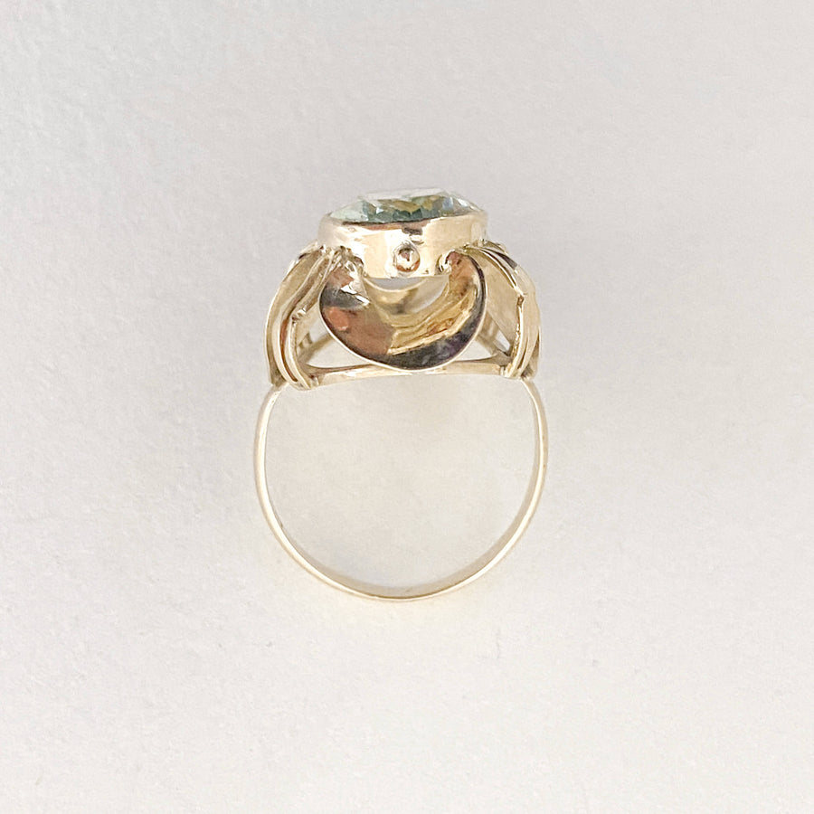 Vintage Chrysolite Flower Cocktail Ring