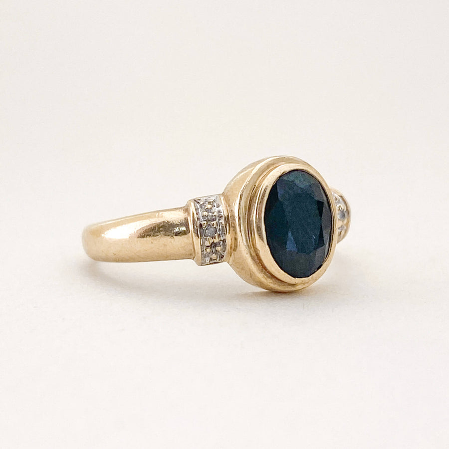 Vintage Sapphire & Diamond Accent Ring