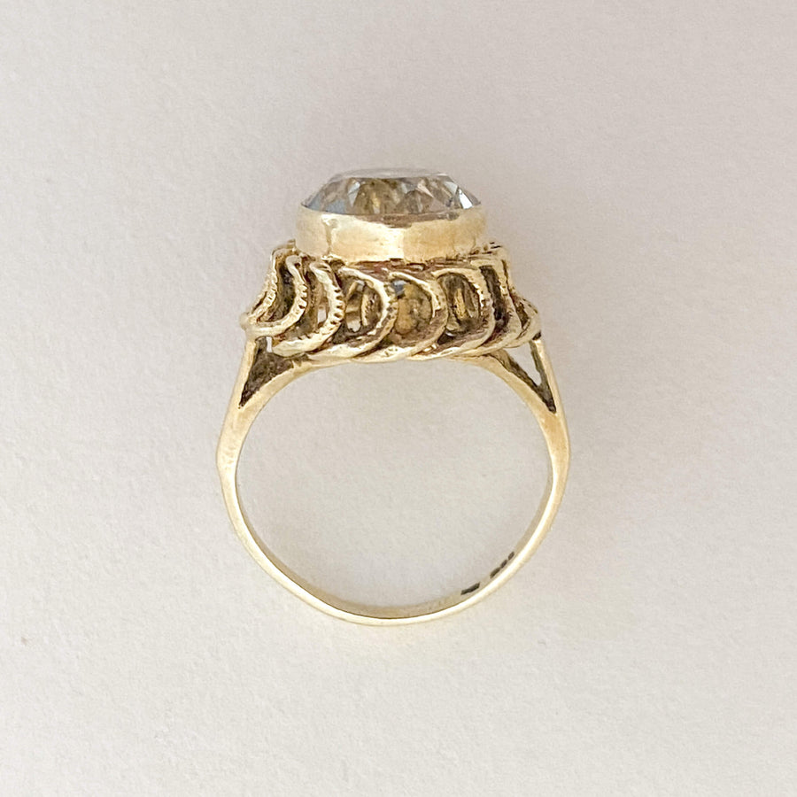Vintage Aquamarine Renaissance Ring