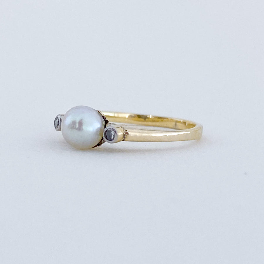 Vintage Pearl & Diamond Jolie Ring