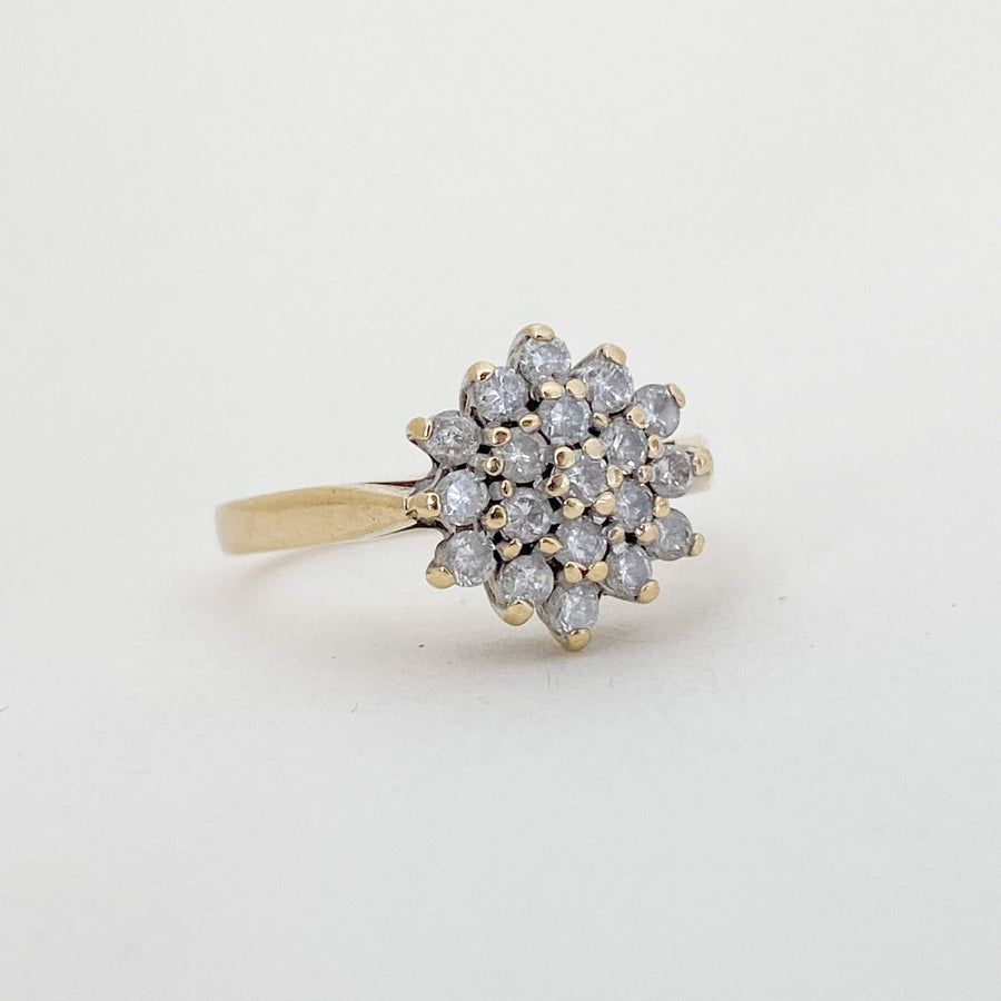 Vintage Diamond Cluster Ring