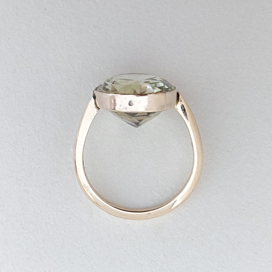 Vintage Lemon Quartz Oval Grande Ring