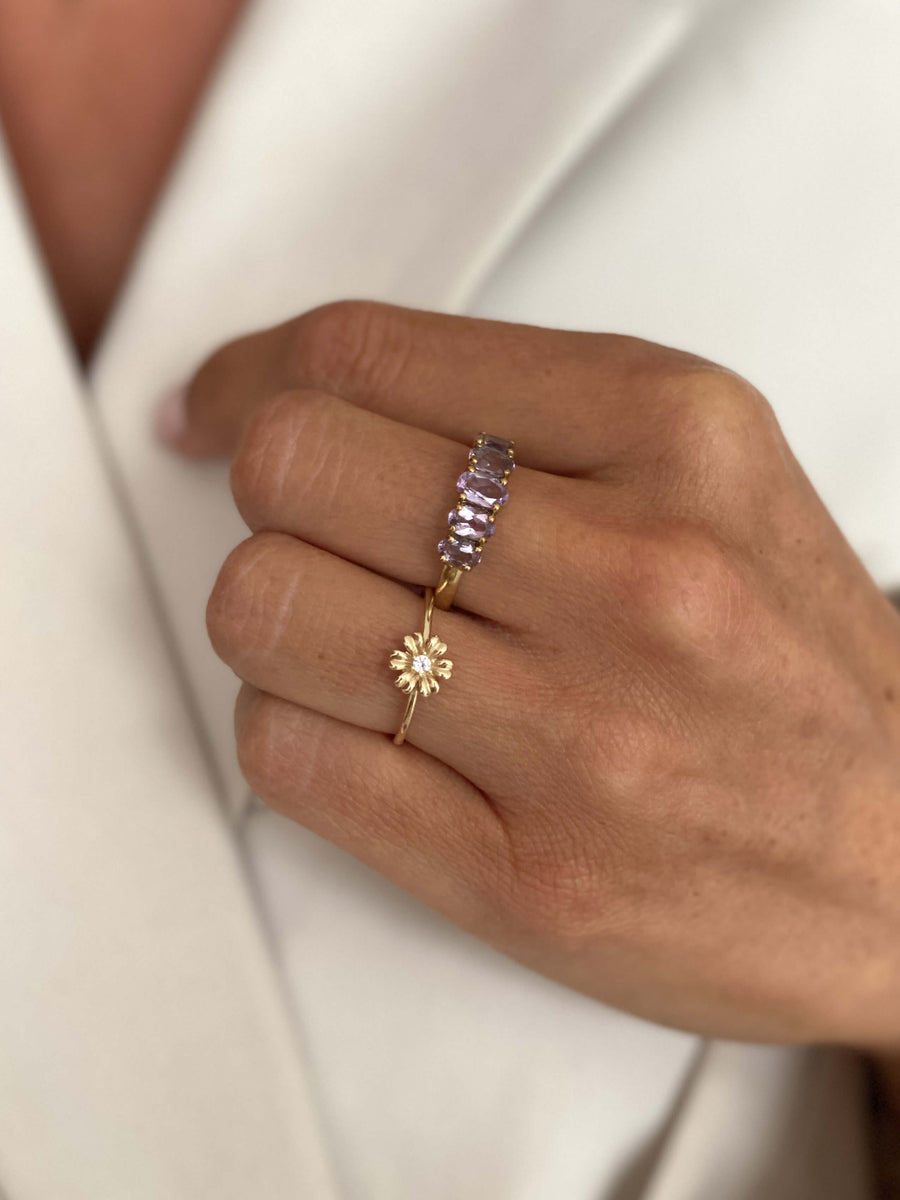 Vintage Amethyst Cinq Ring