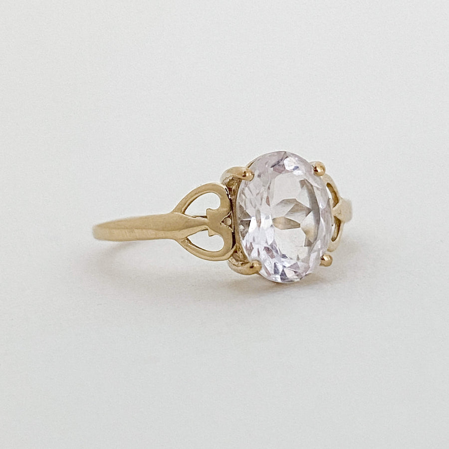 Vintage Morganite Oval Ring