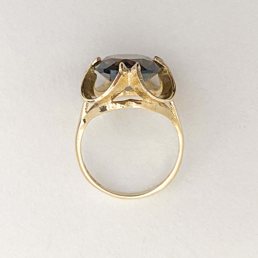 Vintage Smoky Quartz Crown Grande Ring