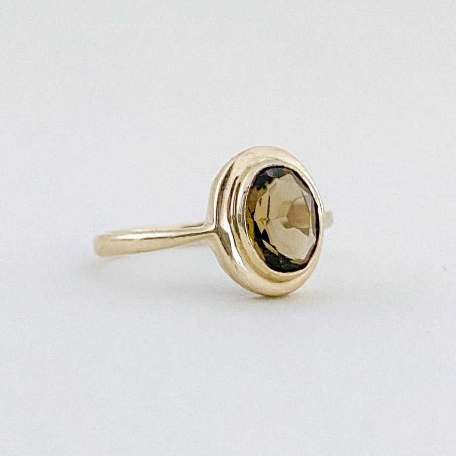 Vintage Smoky Quartz Petit Bold Ring