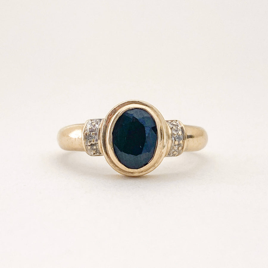 Vintage Sapphire & Diamond Accent Ring