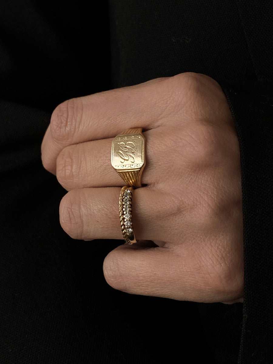 Vintage Signet 'GB' Ring