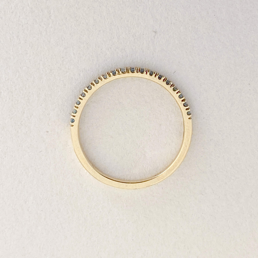 Aquamarine Half Eternity Ring