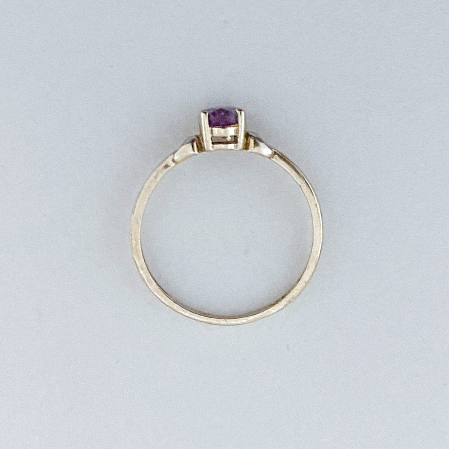 Vintage Amethyst Accent Ring