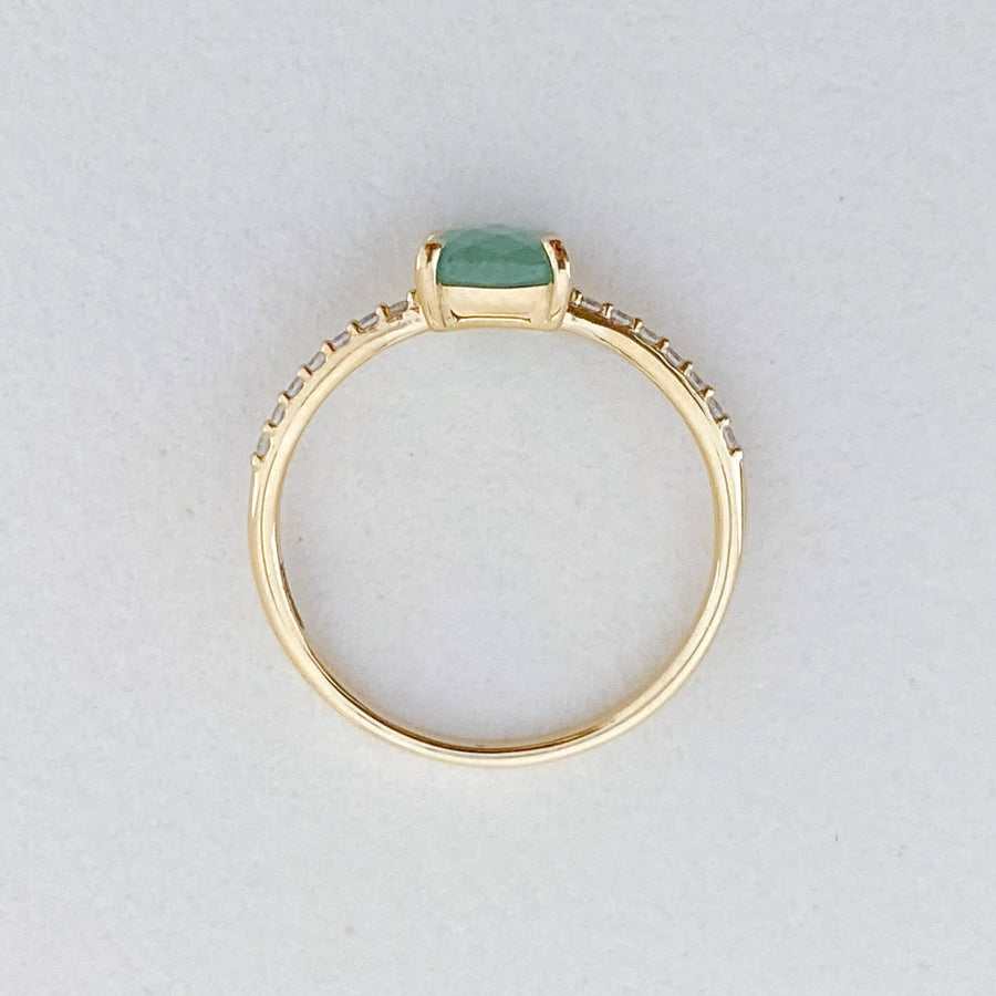 Aventurine & CZ Ring