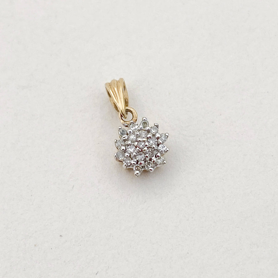 Vintage Diamond Cluster Pendant