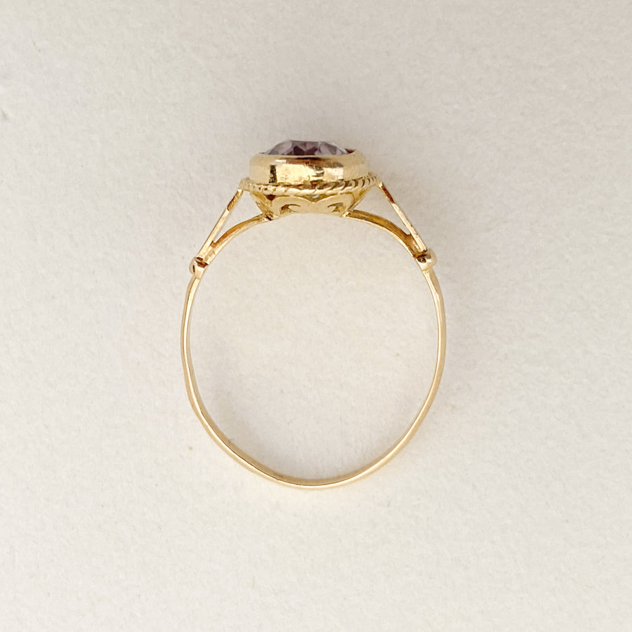 Vintage Amethyst Oval Cord Ring