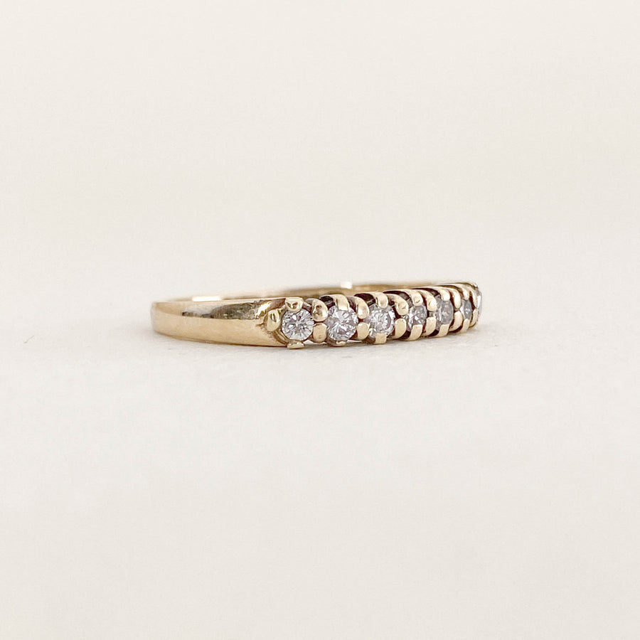 Vintage Diamond Half Eternity Ring