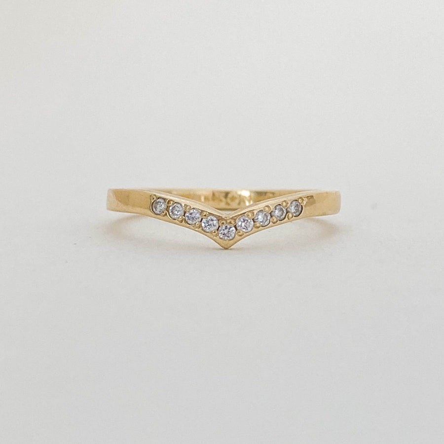 Vintage Diamond Wishbone Ring