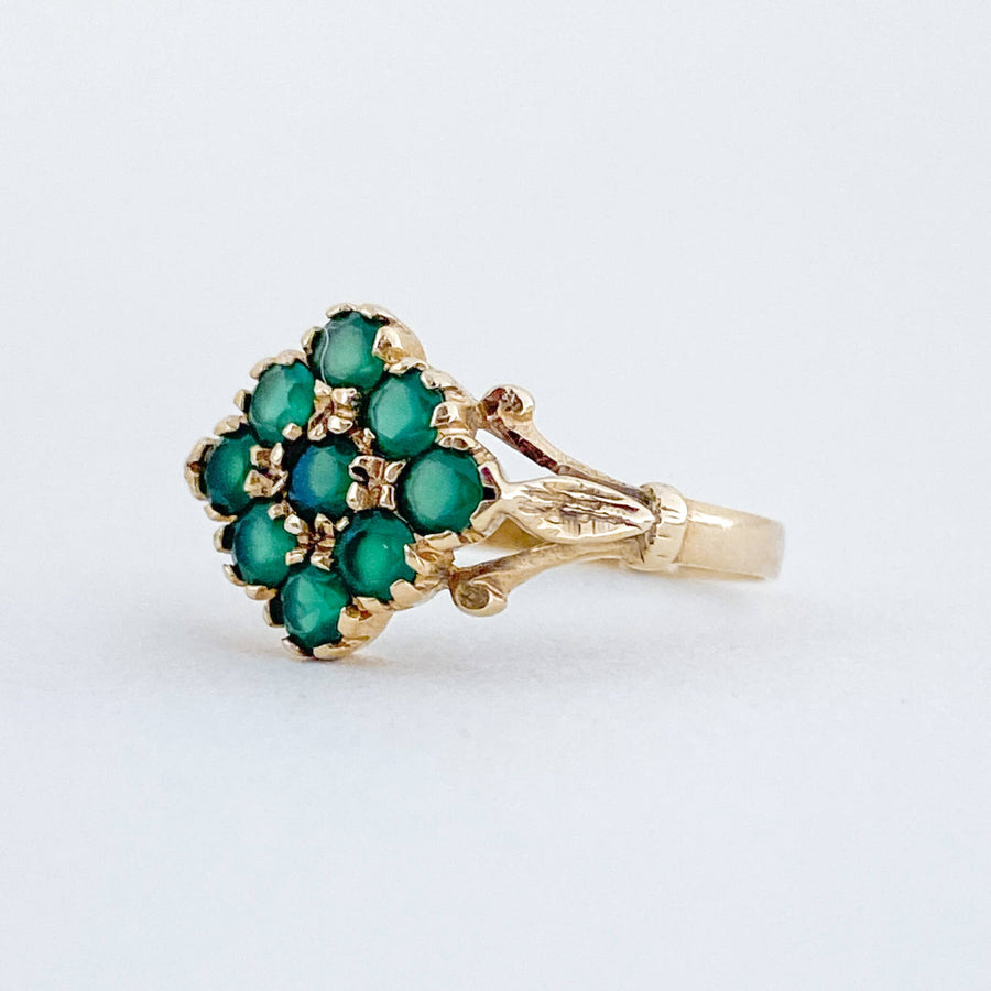 Vintage Emerald Carré Ring