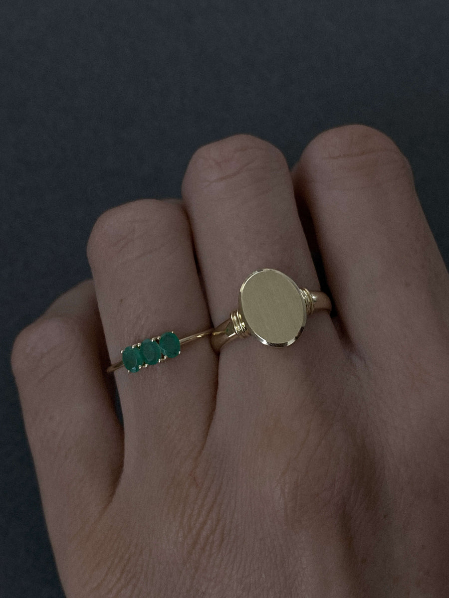 Emerald Trilogy Ring