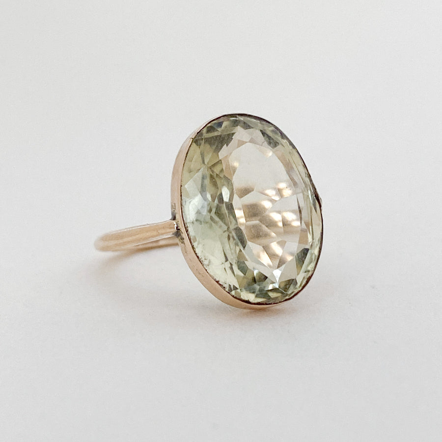 Vintage Lemon Quartz Oval Grande Ring